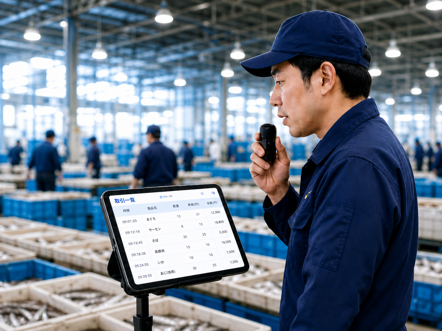 魚市場で音声入力を使う仲卸の現場